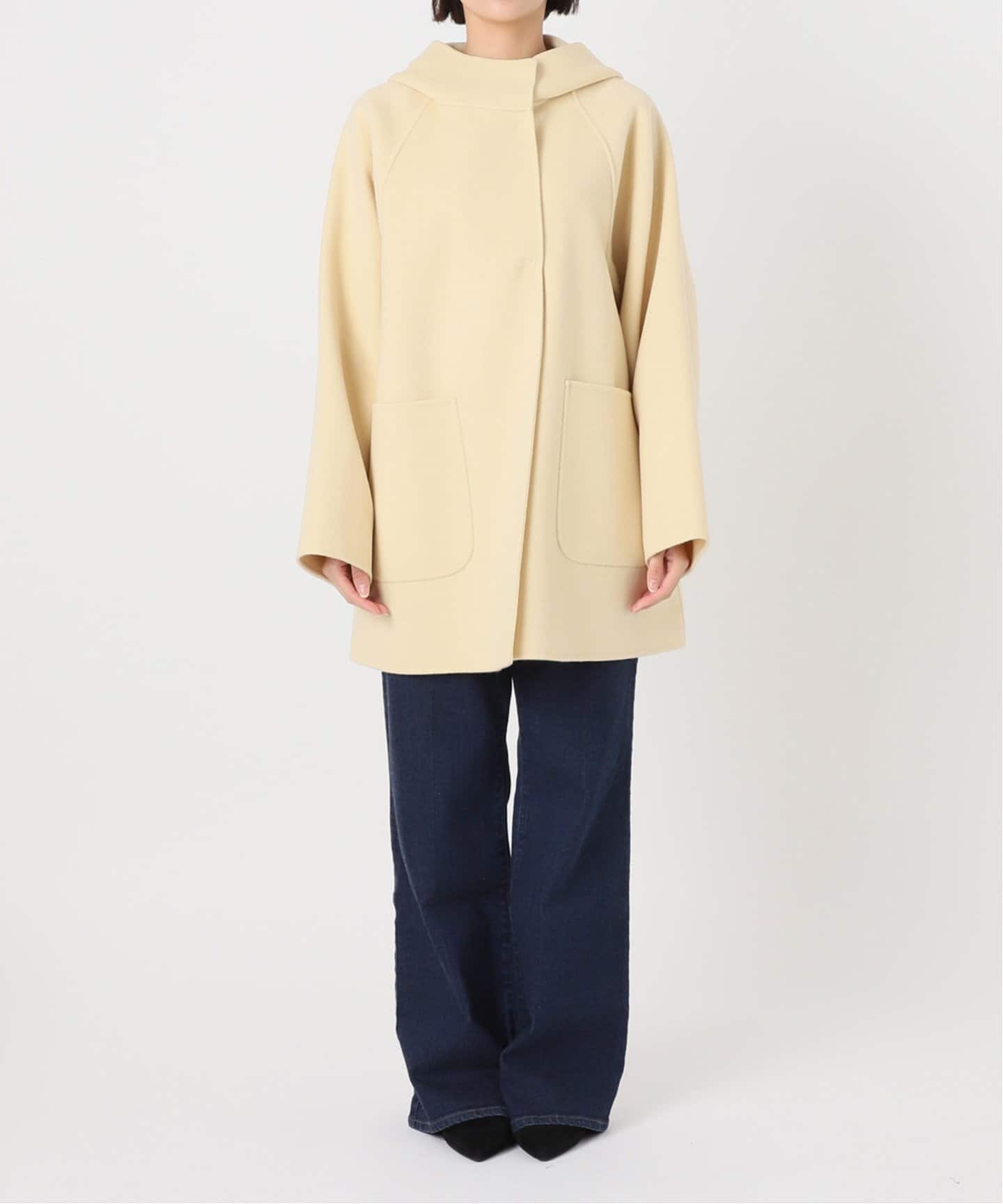 SUPER120 ダブルフェイスフードコート（その他ブルゾン／アウター