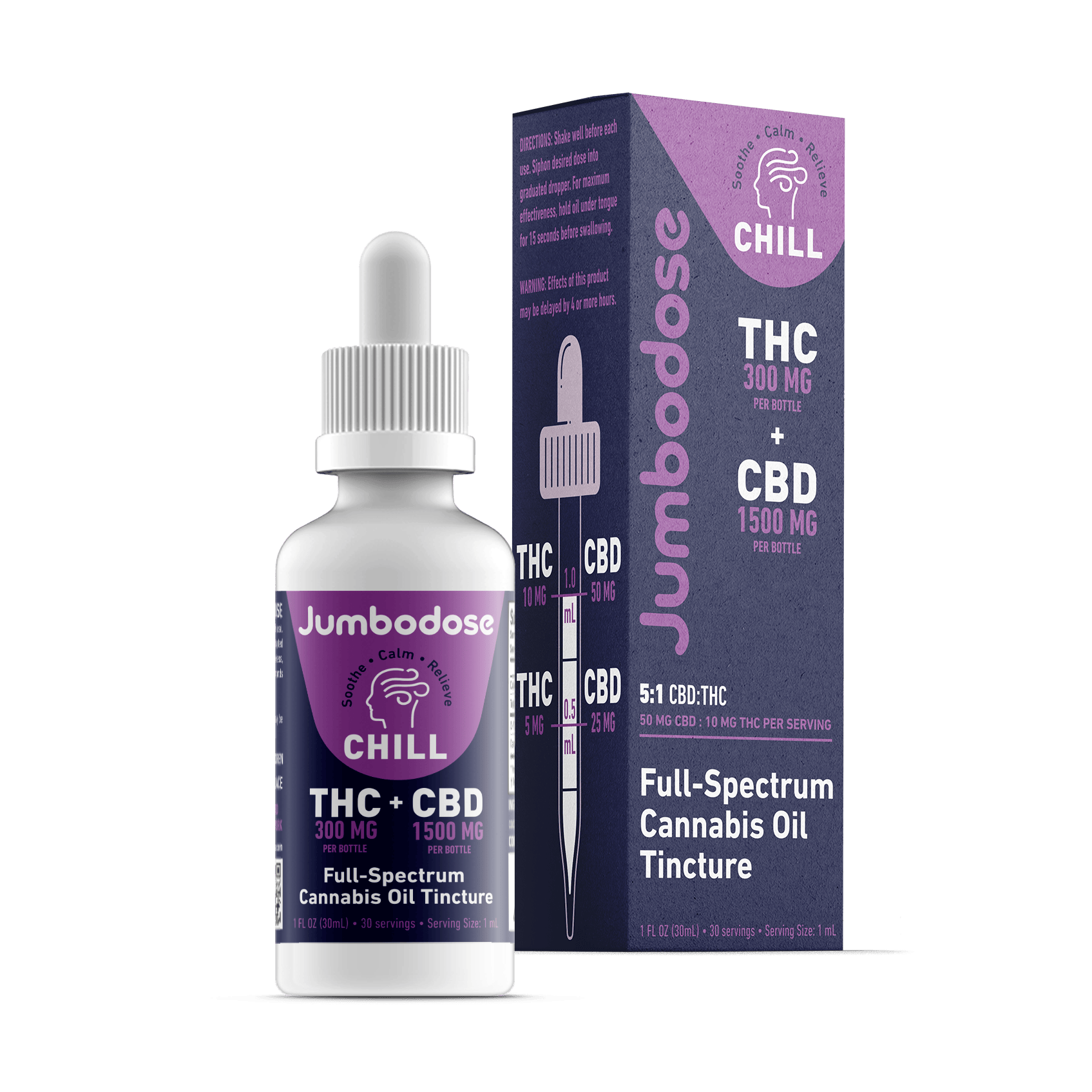 CHILL Tincture | 5:1 CBD:THC | 30mL by Jumbodose | Buy Online