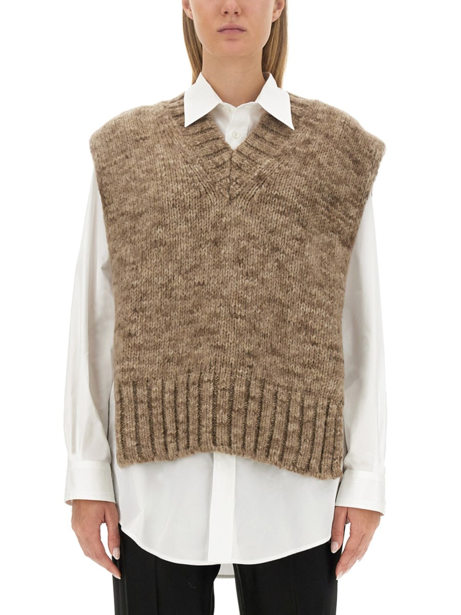 MAISON MARGIELA - VEGETABLE DYED KNIT VEST - Eleonora Bonucci
