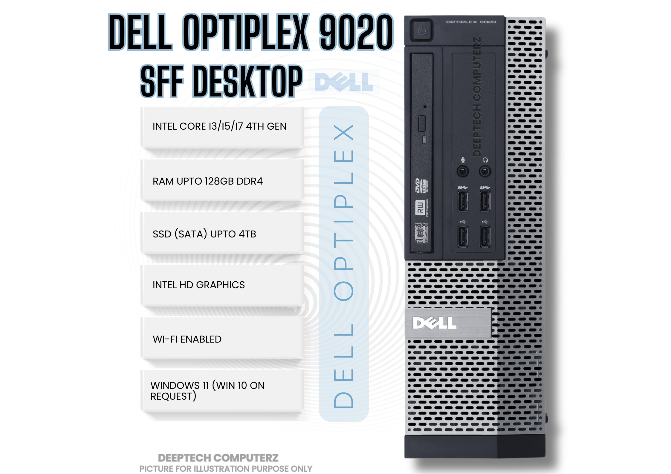 Dell OptiPlex 9020 SFF Core i7 32GB RAM 2TB SSD Wi-Fi Enabled