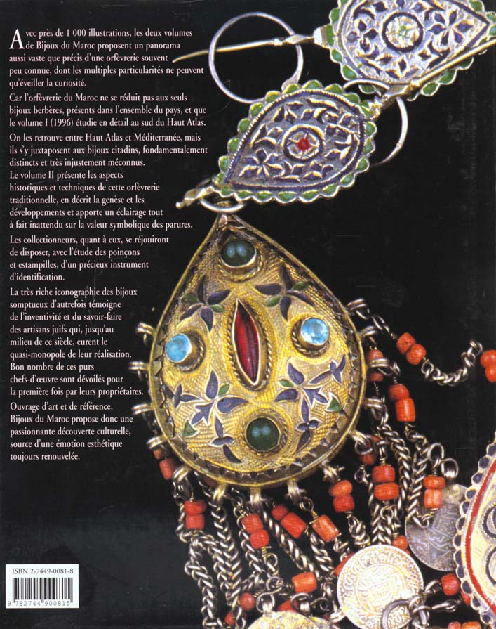 Bijoux du maroc t.2 ; de l'atlas a la mediterranee, de la premiere