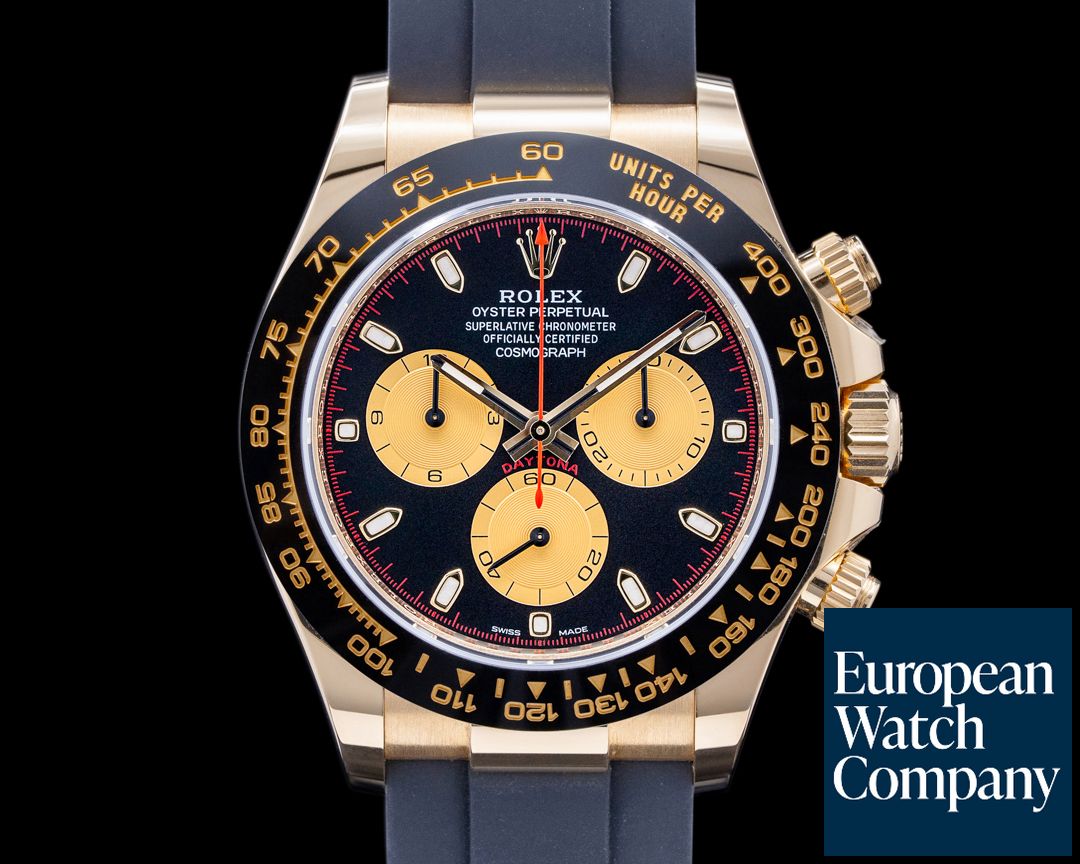 49663) Rolex Daytona 116518LN Black Dial 18K Yellow Gold 2023