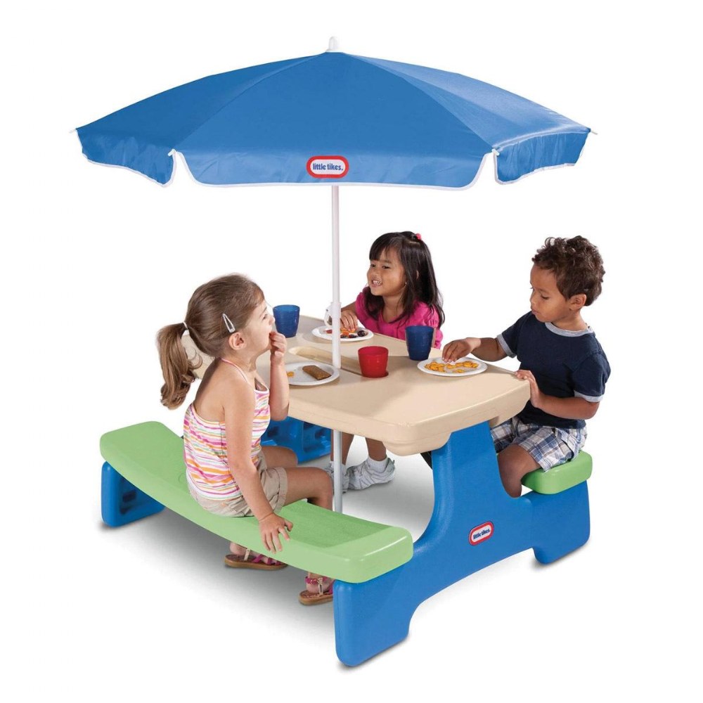Easy Store Picnic Table with Umbrella