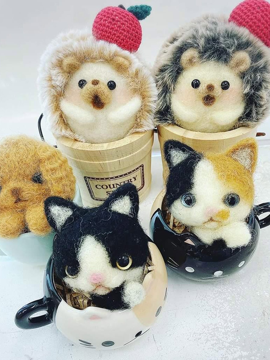 ねこにゃんマルシェin山口」に出店する「羊毛フェルト ぽらりす」の