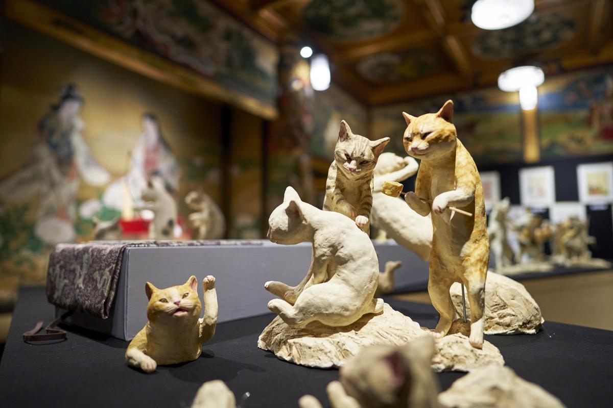 ホテル雅叙園東京で「猫都のアイドル展」 百段階段で猫アート作品展示
