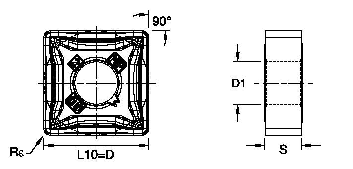 Kenloc™ SNMG ISO/ANSI Turning Insert 5591907 - Kennametal