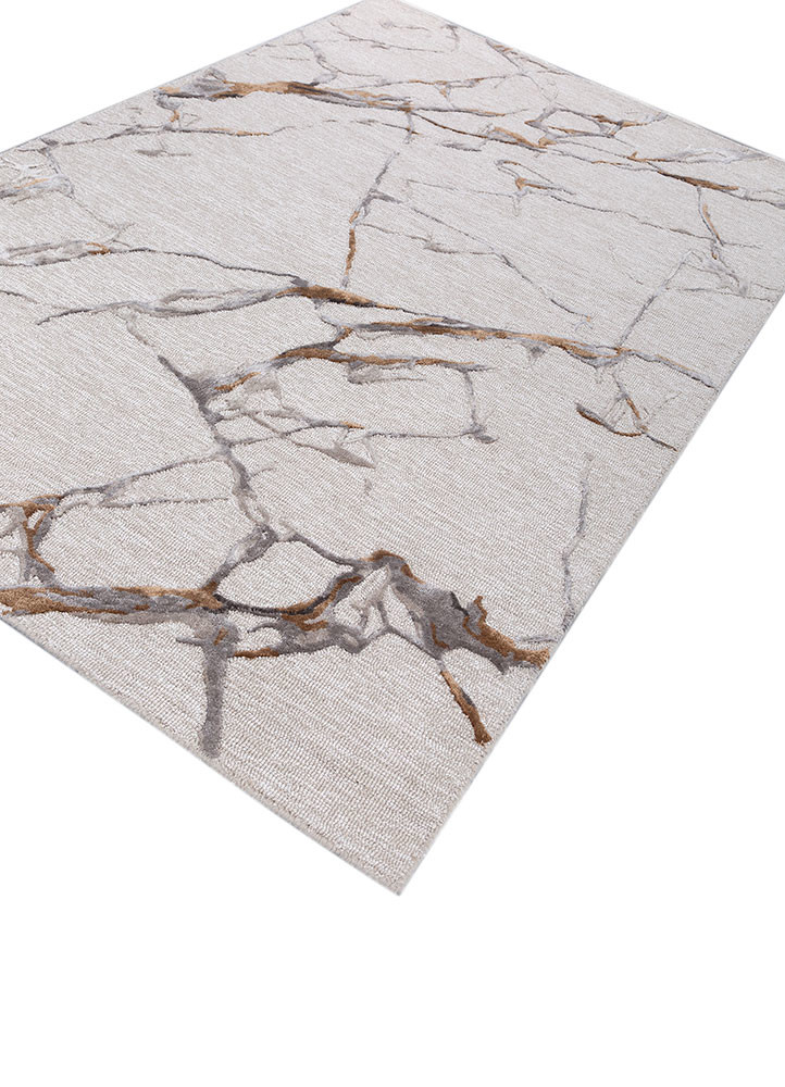 Genesis Beige & Brown Hand Tufted Wool & Viscose Rugs - Taq-4390