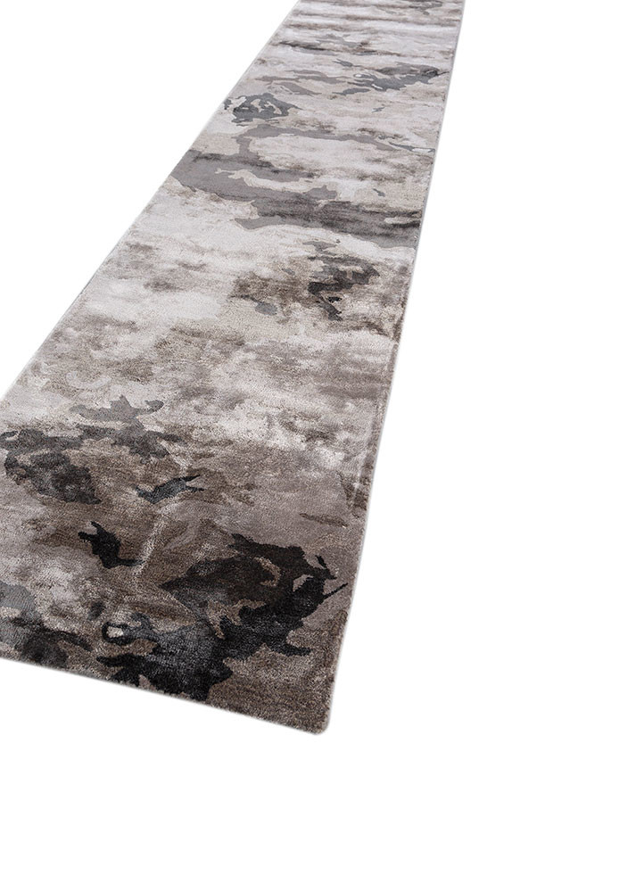 Genesis Grey & Black Hand Tufted Viscose Rugs - Tpv-387 - Jaipur
