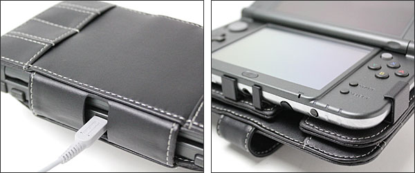PDAIR レザーケース for Newニンテンドー3DS LL 横開きタイプ