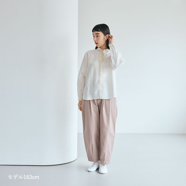 手織り麻を使ったフリルシャツ｜衣料品｜中川政七商店 公式サイト