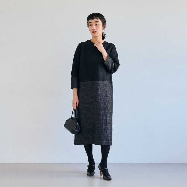 リネンキュプラの波皺(なみしぼ)ワンピース｜衣料品｜中川政七商店