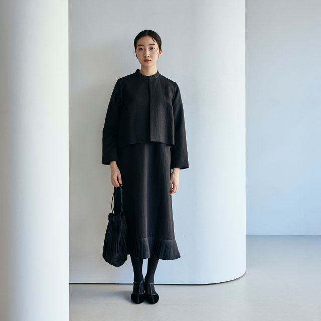 リネンコットンの重ね襞(ひだ)ワンピース｜衣料品｜中川政七商店 公式