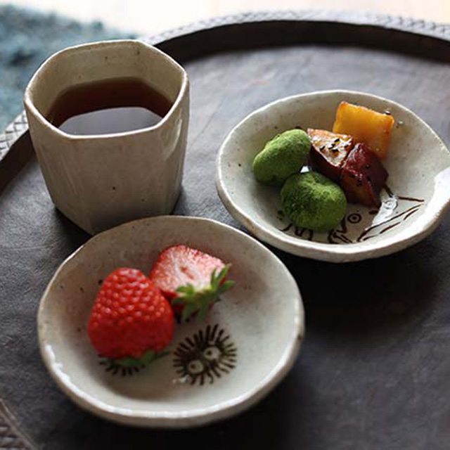 美濃焼のどんぐり皿 トトロ/中小トトロ/マックロクロスケ 3点ギフト