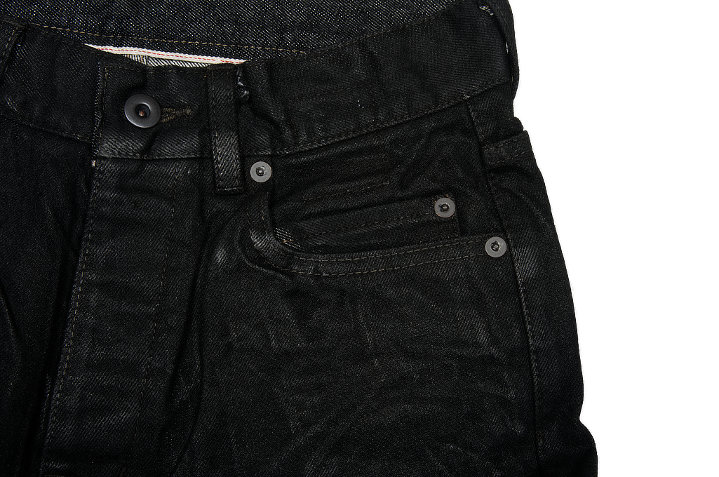 Rick Owens DRKSHDW Detroit Jeans - Made In Japan Black Waxed
