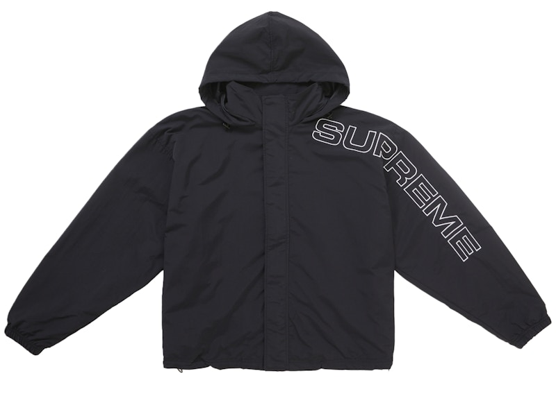 Supreme Spellout Embroidered Track Jacket (FW24) Black Men's