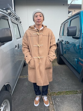 VISVIMのダッフルコートを使ったメンズ人気ファッションコーディネート