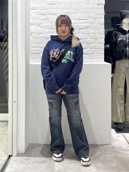 セール】MIX COLLEGE LOGO SWEAT HOODIE（パーカー）｜X-girl