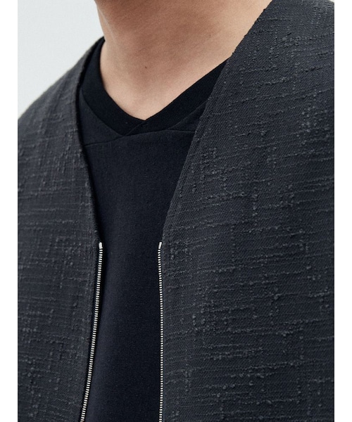 LIDNM（リドム）の「LIGHT TWEED ZIP VEST（ベスト）」 - WEAR