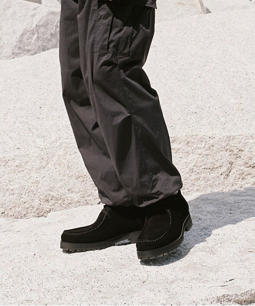 shiun（シウン）の「BLACK SUEDE MOCCASIN（モカシン/デッキシューズ