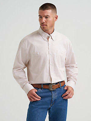 Wrangler® George Strait™ Long Sleeve Button Down Two Pocket Shirt