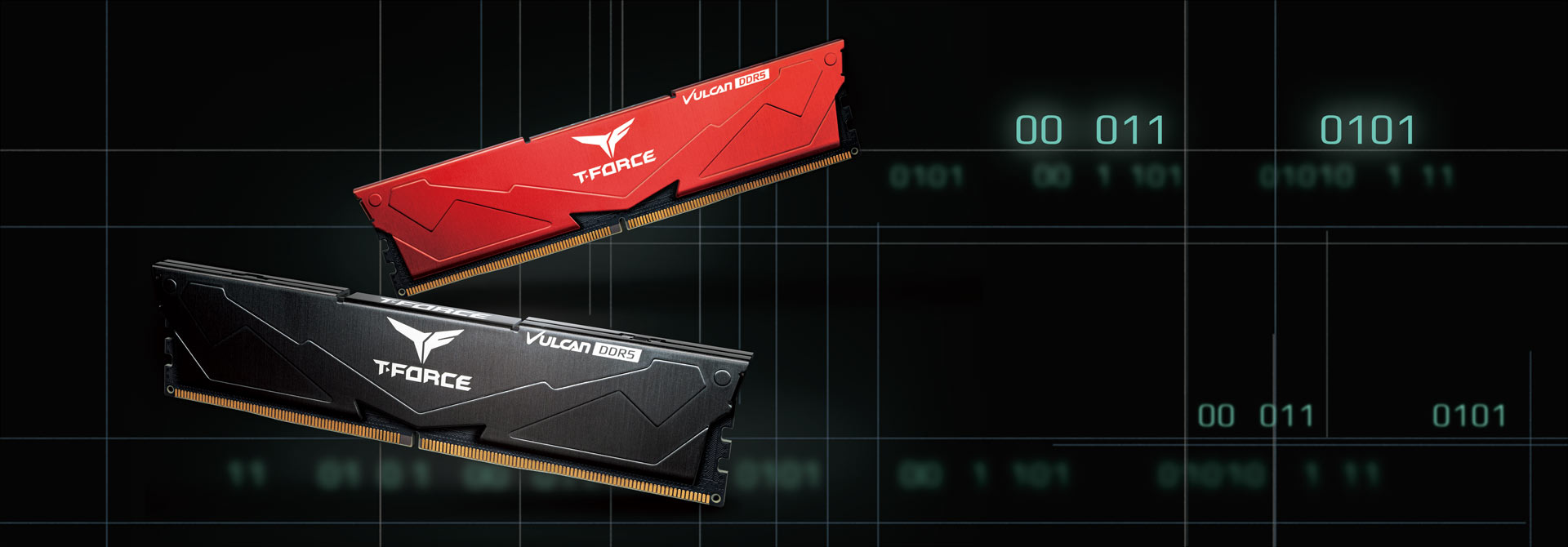 VULCAN DDR5 DESKTOP MEMORY BLACK 32GB(2x16GB) 7000MHz CL32 - TEAMGROUP