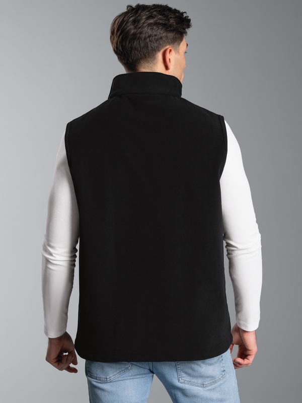 Fleece Vest black | L | Trigema - 100% MADE IN GERMANY
