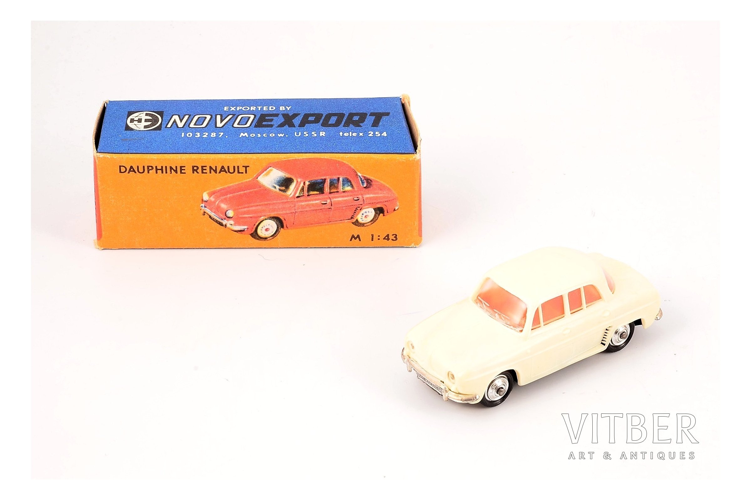 Car model, Dauphine Renault, plastic, USSR