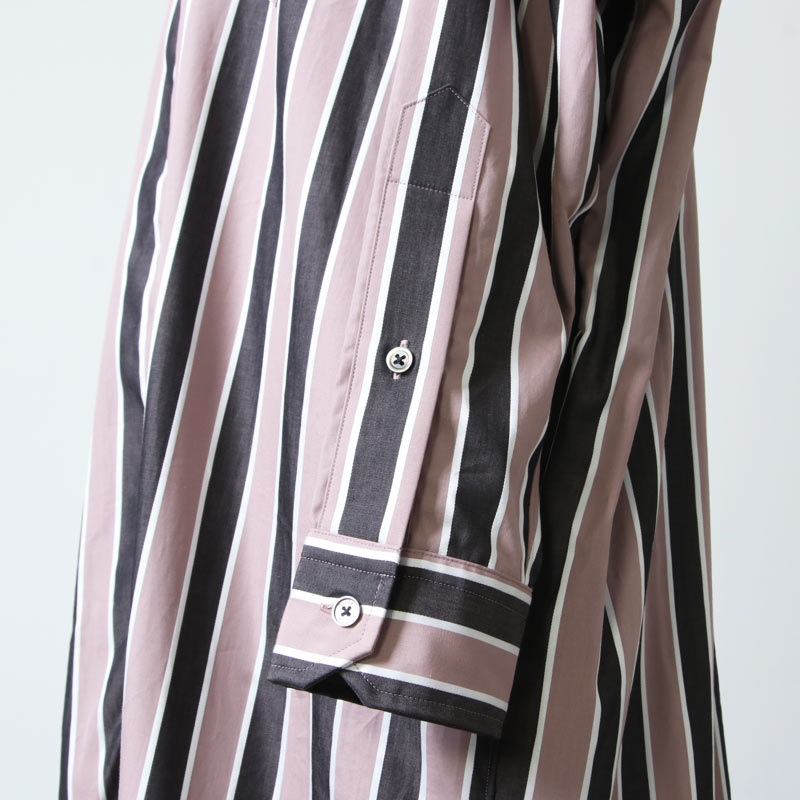 TICCA (ティッカ) ノーカラースクエアビッグロングシャツ