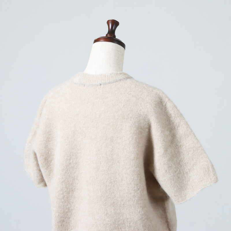 unfil (アンフィル) stretch superkid mohair short-sleeve sweater