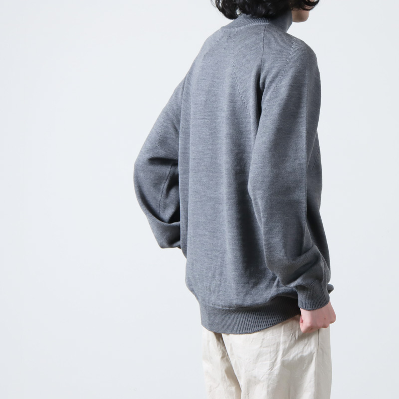BATONER (バトナー) men SIGNATURE AGING WOOL TURTLE NECK FLAT