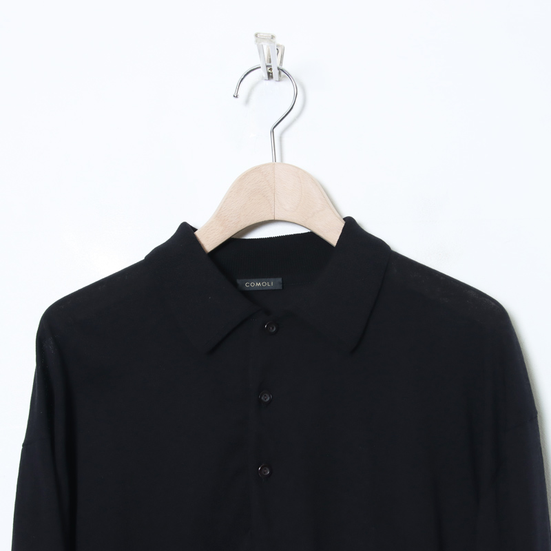 COMOLI (コモリ) コットン ニットポロ