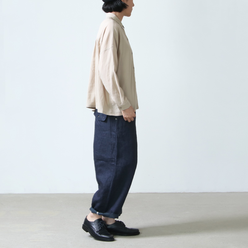 evameva (エヴァムエヴァ) cotton square shirts / コットンスクエアシャツ
