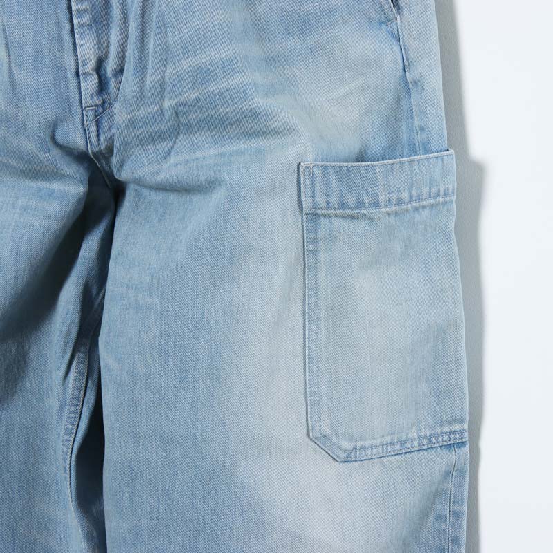 Graphpaper (グラフペーパー) Selvage Denim Cargo Pants LIGHT FADE