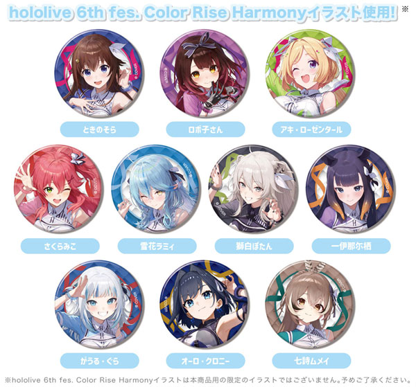 CANバッジ hololive 6th fes. Color Rise Harmony E BOX stage3 10個