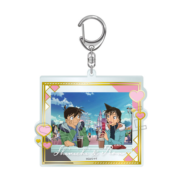 名探偵コナン 箔押しアクリルキーホルダー 工藤新一＆毛利蘭