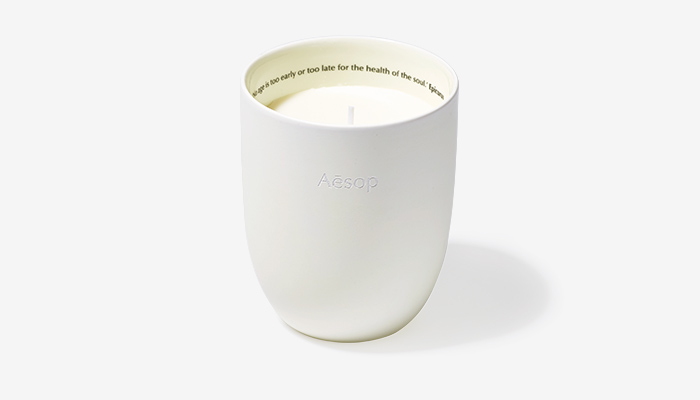 Aesop アロマキャンドル ホワイト 未使用品】Aesop アロマキャンドル