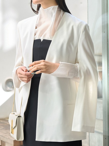 ノーカラースリットスリーブジャケット｜OUTLET / アウトレット