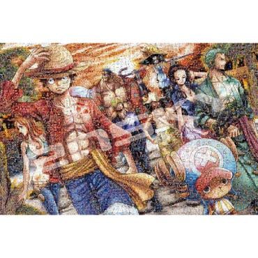 ジグソーパズル ワンピースモザイクアート 上陸 1000ピース (完成