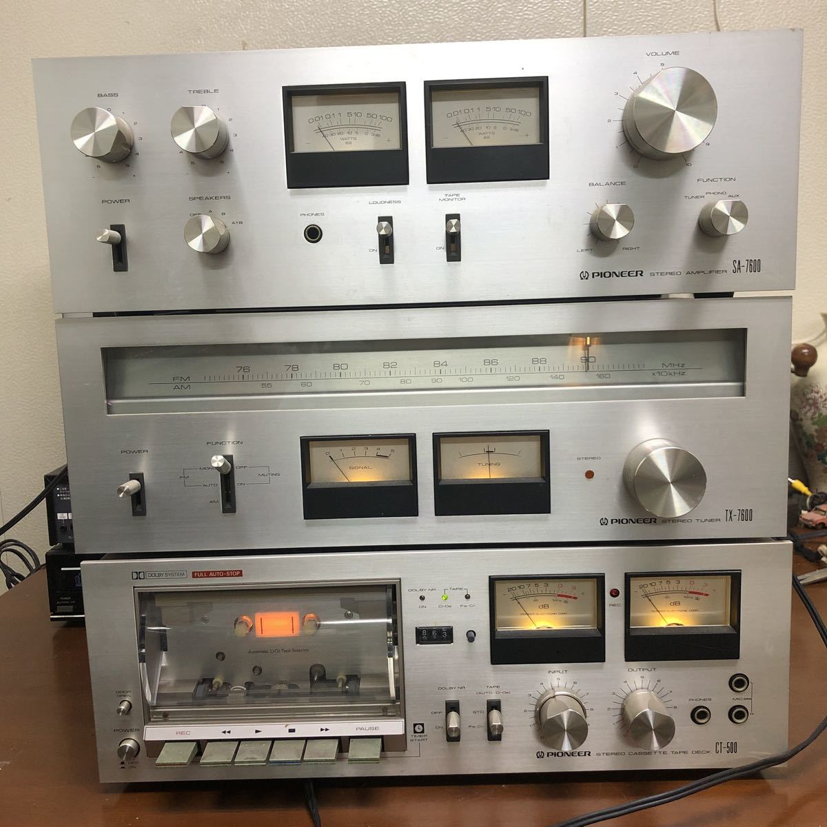 ジャンク品】pioneer パイオニア ステレオアンプ SA-7600 ジャンク品