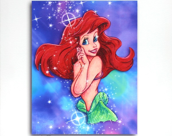 ディズニー リトルマーメイド アリエル 手書き 原画 ファインアート