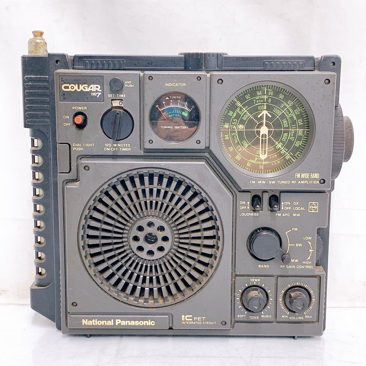 ラジオ National ナショナル Panasonic COUGAR RF-888 FM MW SW レトロ