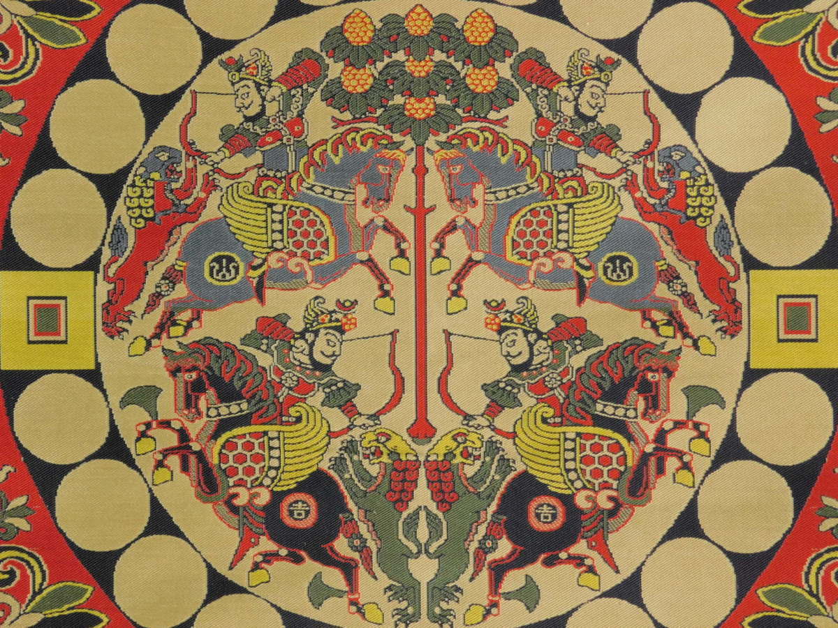 龍村平蔵 国宝法隆寺蔵 国宝 四天王獅猟文様錦掛額 龍村平蔵美術織物