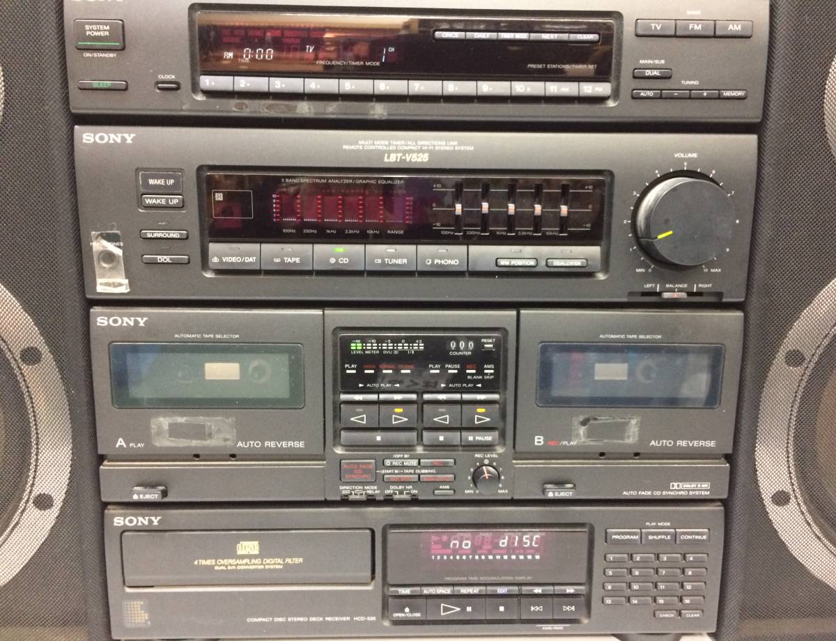 52) SONY コンパクトステレオシステム HCD-525 LBT-V525 【ジャンク