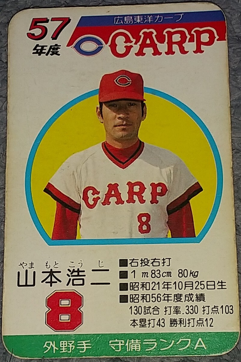 タカラ 野球カードゲーム57年度 広島東洋カープ 美品