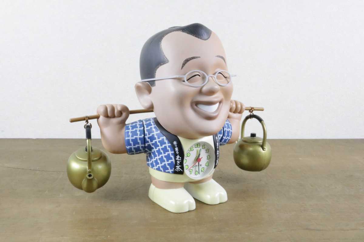 希少！動作品 伊藤園 香り薫るむぎ茶つるべダンシングクロック