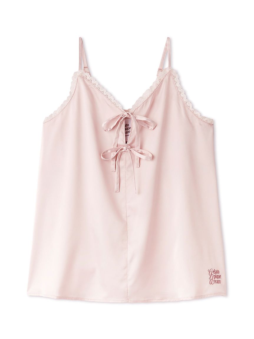 レースサテンキャミソール(キャミソール)｜ルームウェア・パジャマ通販