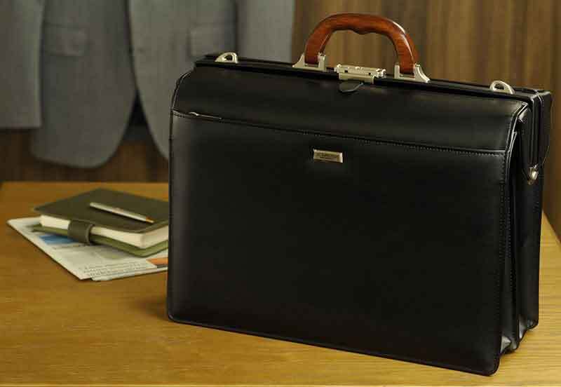 ダレスバッグ メンズ J.C HAMILTON 2層ダレス 木製ハンドル ブラック