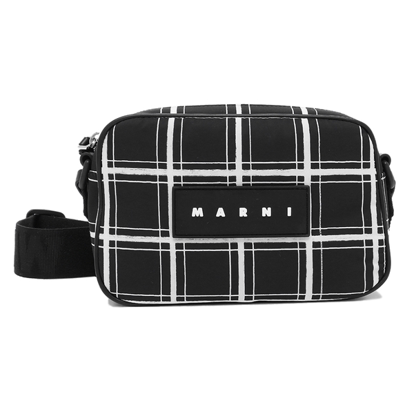 マルニ ショルダーバッグ ポーチ付き ホワイト ブラック メンズ MARNI