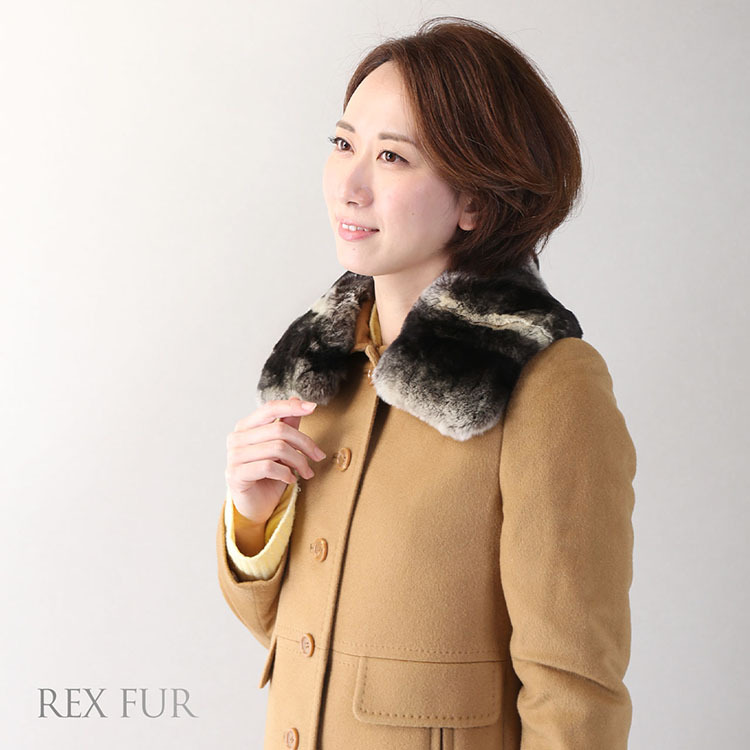 つけ襟 レッキス 60cm ファー レディース ボリューム 暖かい 可愛い