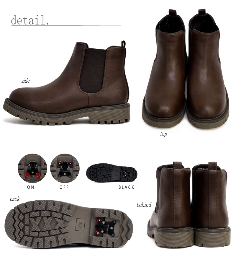 North Date ノースデイト スノーブーツ サイドゴアブーツ レディース W